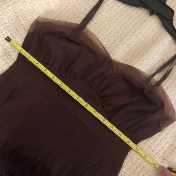 Elegant Brown vintage Women's full Slip Dress - Picture 6 of 6